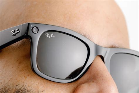 ray bans on face